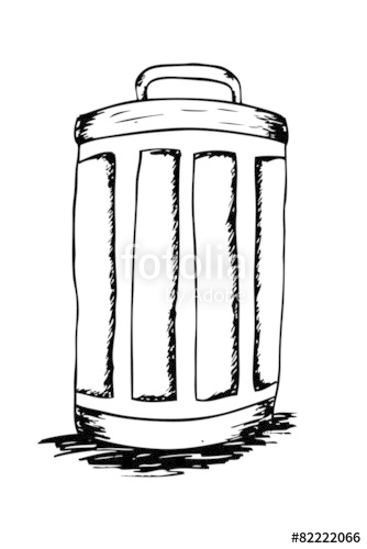 334x500 Hand Draw Sketch, Rubbish Bin Stock Photo And Royalty Free Images - Rubbish Sketch