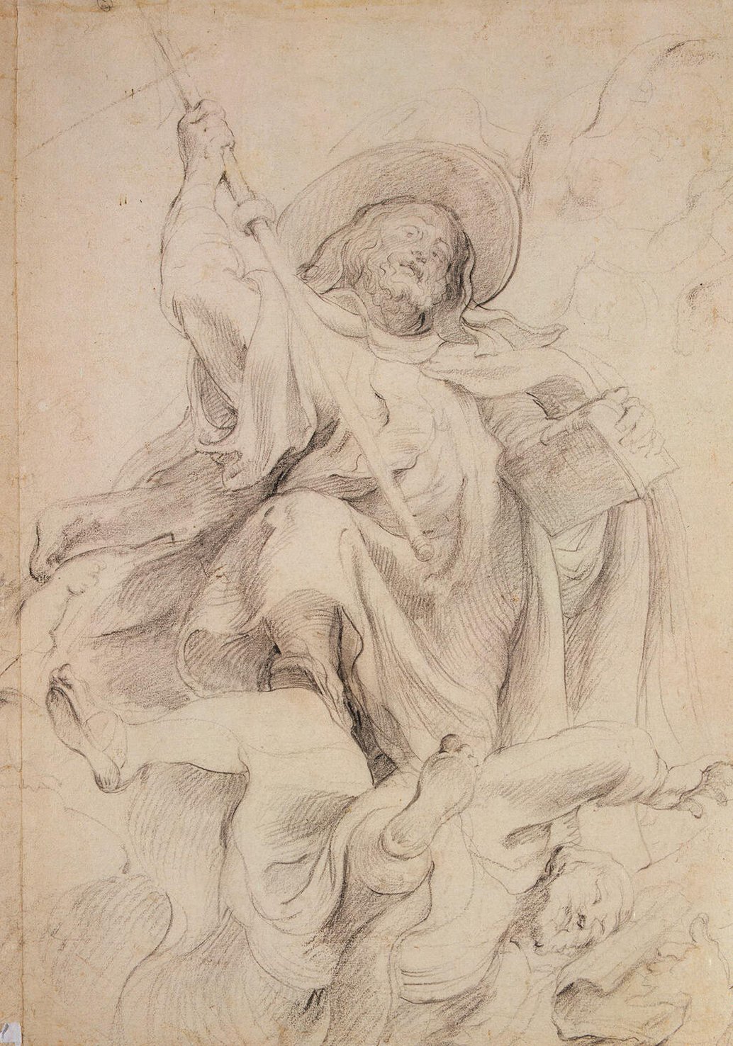 1034x1476 St Athanasius. Reverse Sketches Of Figures - Rubens Sketches