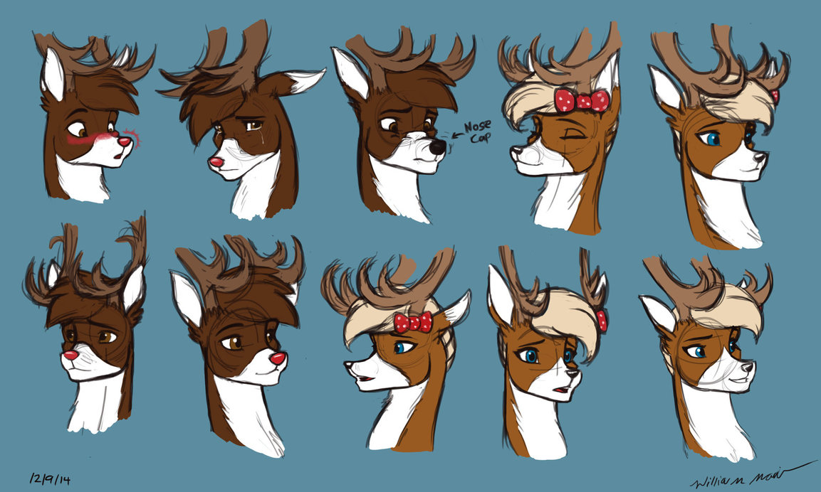 1153x692 Rudolph And Clarice 2014 Sketch By Wmdiscovery93 - Rudolph Sketch