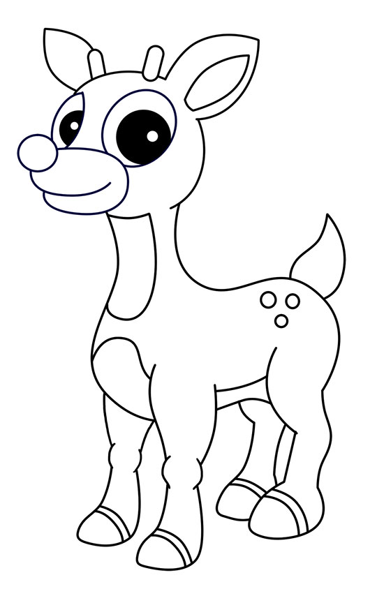 540x854 Rudolph The Red Nosed Reindeer Drawing Lesson - Rudolph Sketch