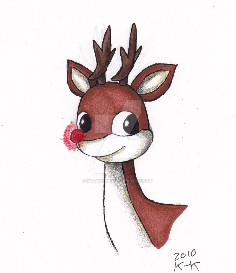 800x926 Rudolph The Red Nosed Reindeer By Madame Kikue - Rudolph Sketch
