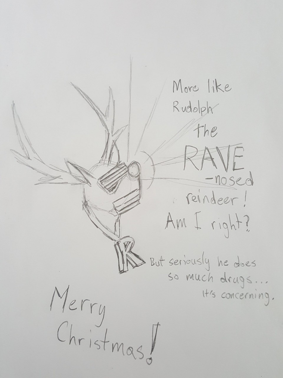 960x1280 Christmas Sketch Rudolph By Mig - Rudolph Sketch