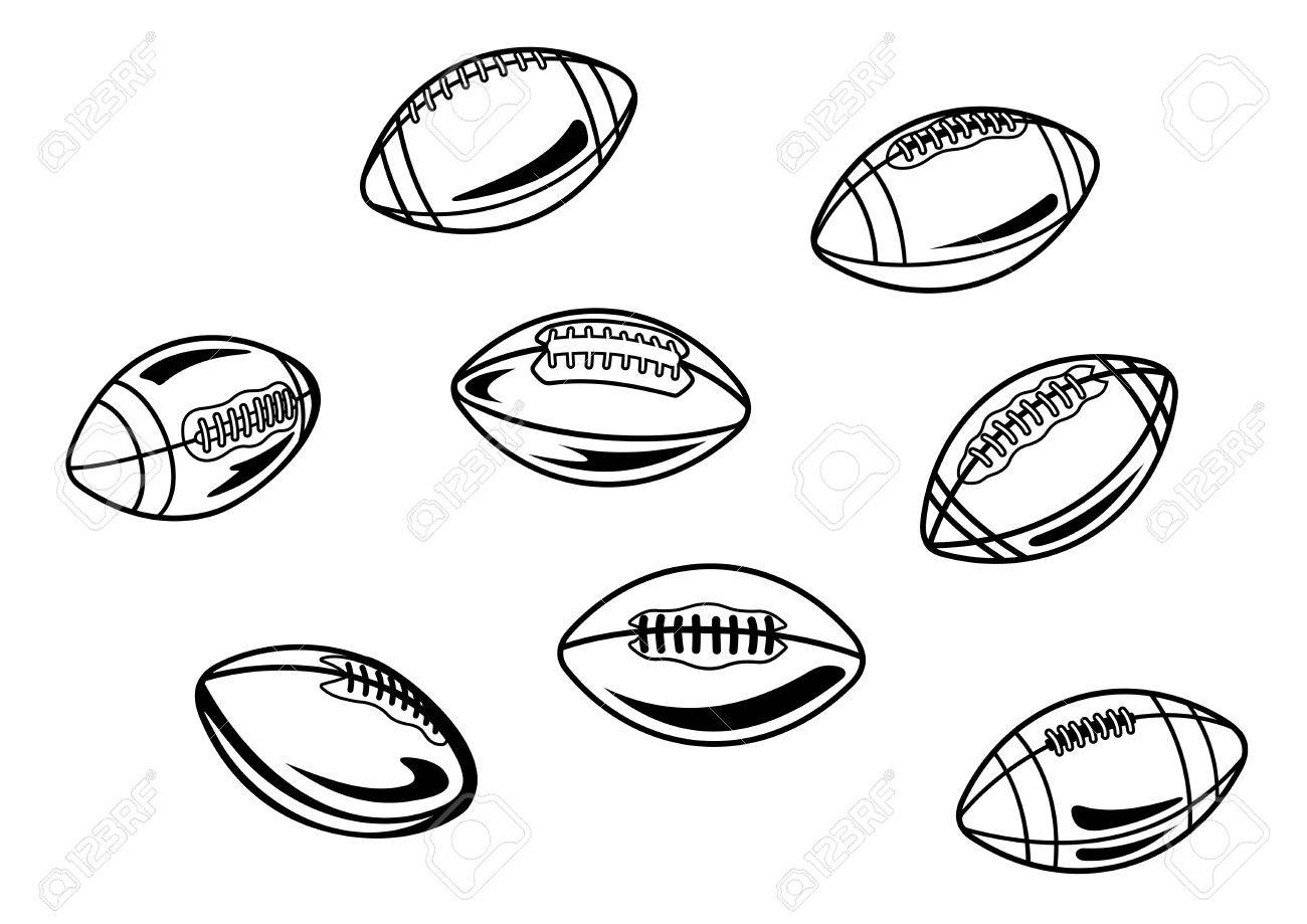 1300x919 Rugby Ball Clipart American Football 4 - Rugby Ball Sketch