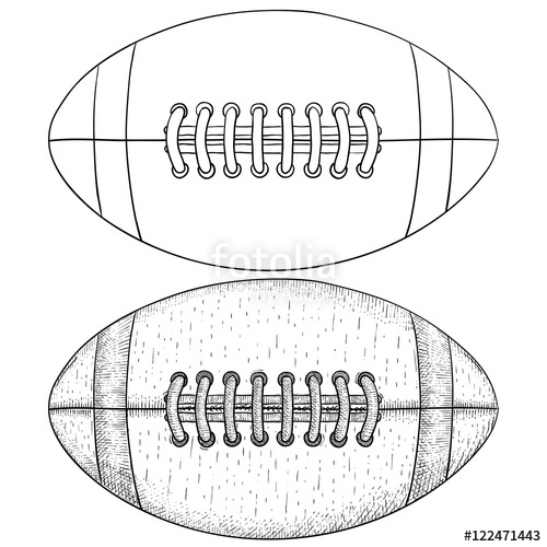 500x500 Rugby Ball. Sketch Stock Image And Royalty Free Vector Files On - Rugby Ball Sketch