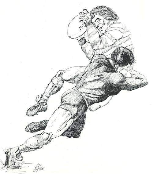 500x570 Rugby Sketch Rugby Rugby - Rugby Sketch
