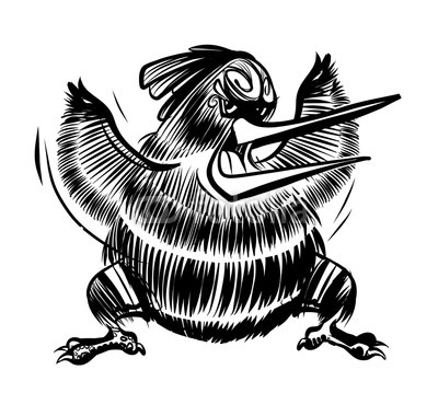 400x380 Vector Sketch The New Zealand Kiwi Rugby Cartoon Bird Buy Photos - Rugby Sketch