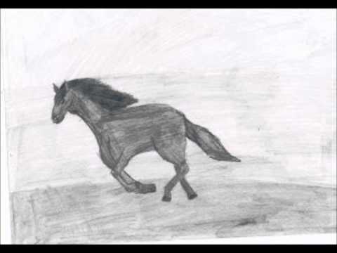 480x360 Drawn Horse Running Horse - Running Horse Sketch