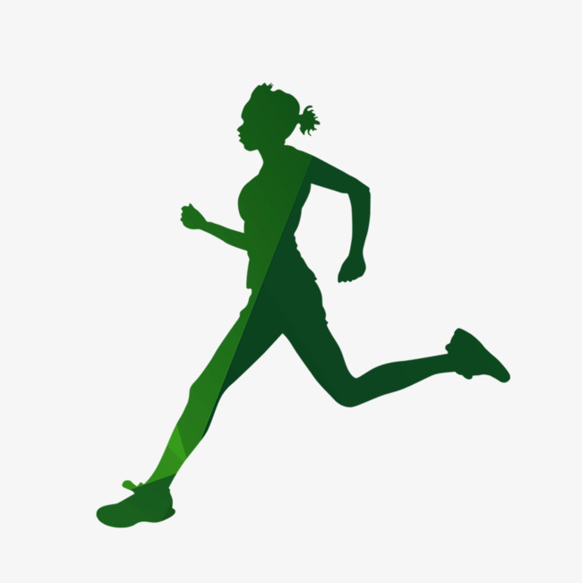 650x651 Running Girl, Running Man, Sketch, Green Silhouette Png Image And - Running Man Sketch