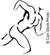 163x179 Running Man Sketch. Vector Sketch Of A Running Man. - Running Man Sketch