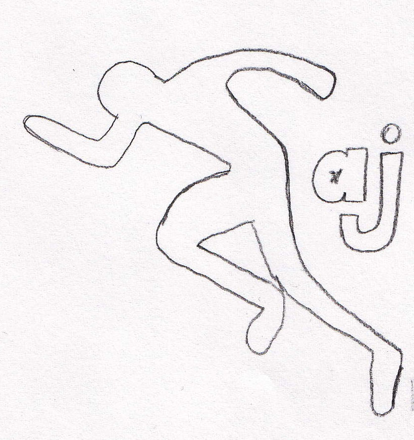836x888 Logo Sketch Candyaj - Running Man Sketch