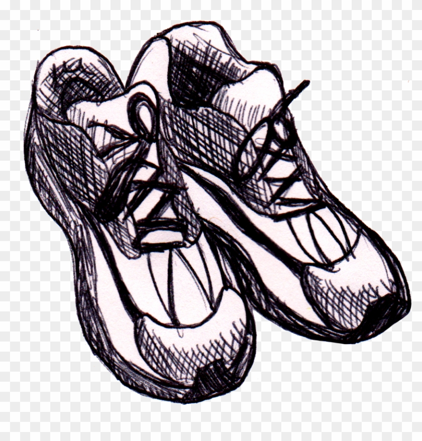 840x878 Running Shoes Sketch By Dandantheartman - Running Shoes Sketch
