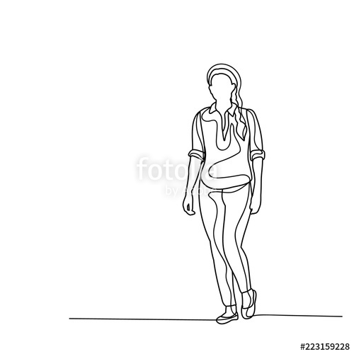 500x500 Sketch Of A Running Girl Stock Image And Royalty Free Vector - Running Sketch