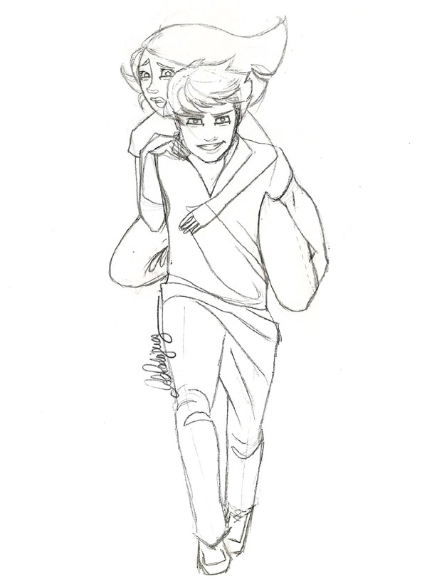 600x825 Edward Running Sketch By Loleia - Running Sketch