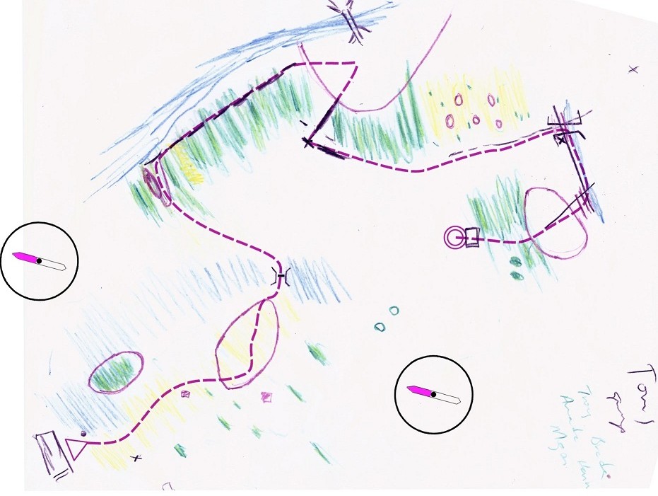 931x701 Observation And Memory Kids Run Wild - Running Track Sketch