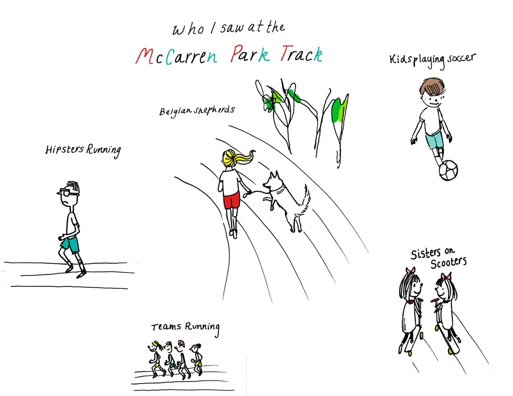 1024x791 Sketches Deana Sobel Lederman - Running Track Sketch