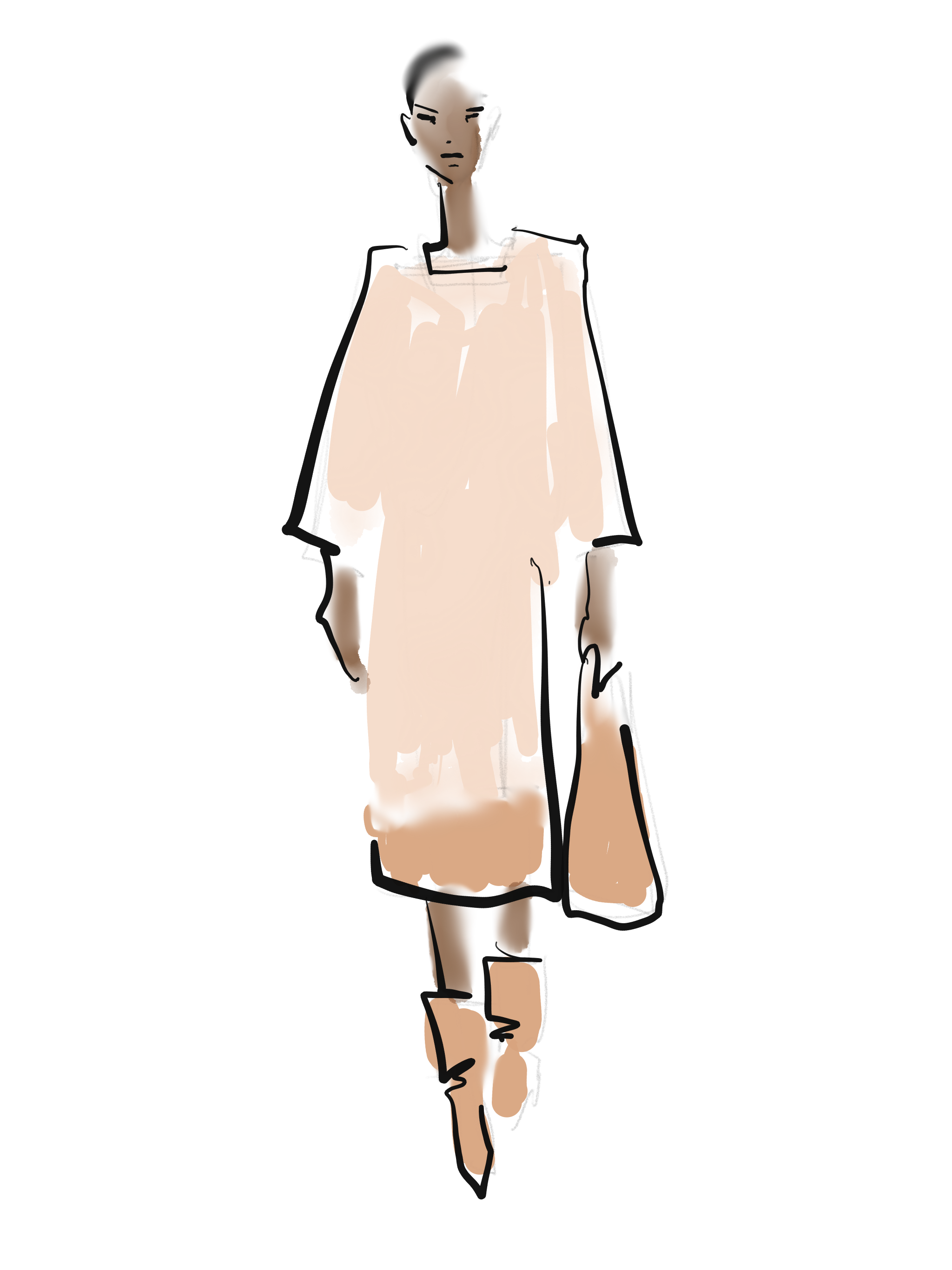 2048x2732 Paris Fashion Week Fw16 Ipad Pro Live Runway Sketching Portfolio - Runway Sketches