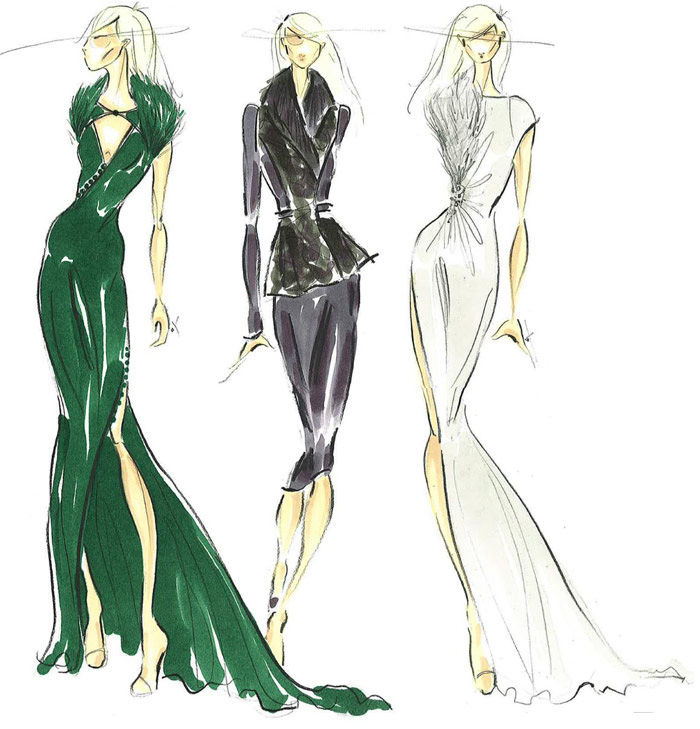 700x729 Sketches - Runway Sketches