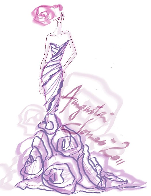 525x680 Sneak Peek Designer Runway Sketches For Fall 2012 Wedding - Runway Sketches