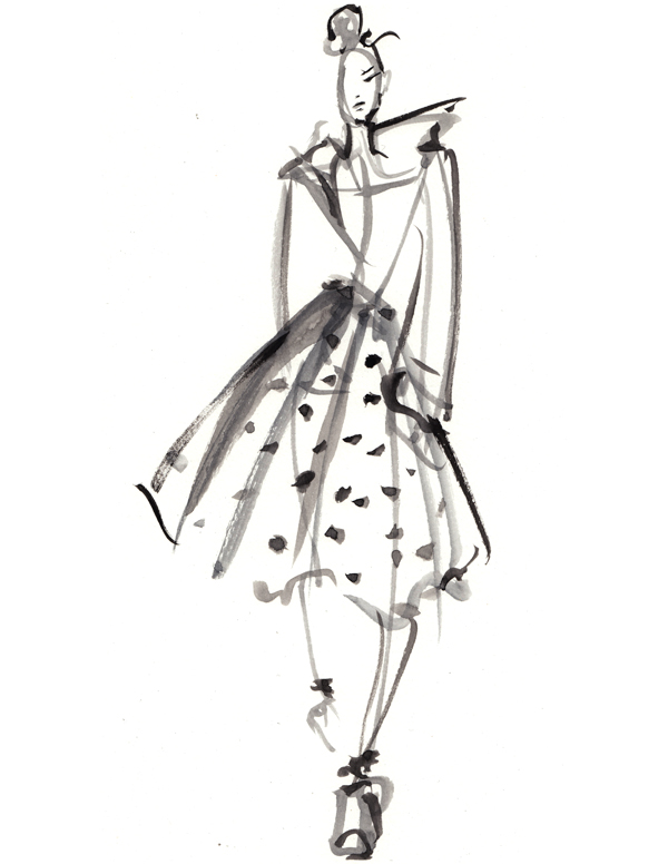 Runway Sketches at PaintingValley.com | Explore collection of Runway ...