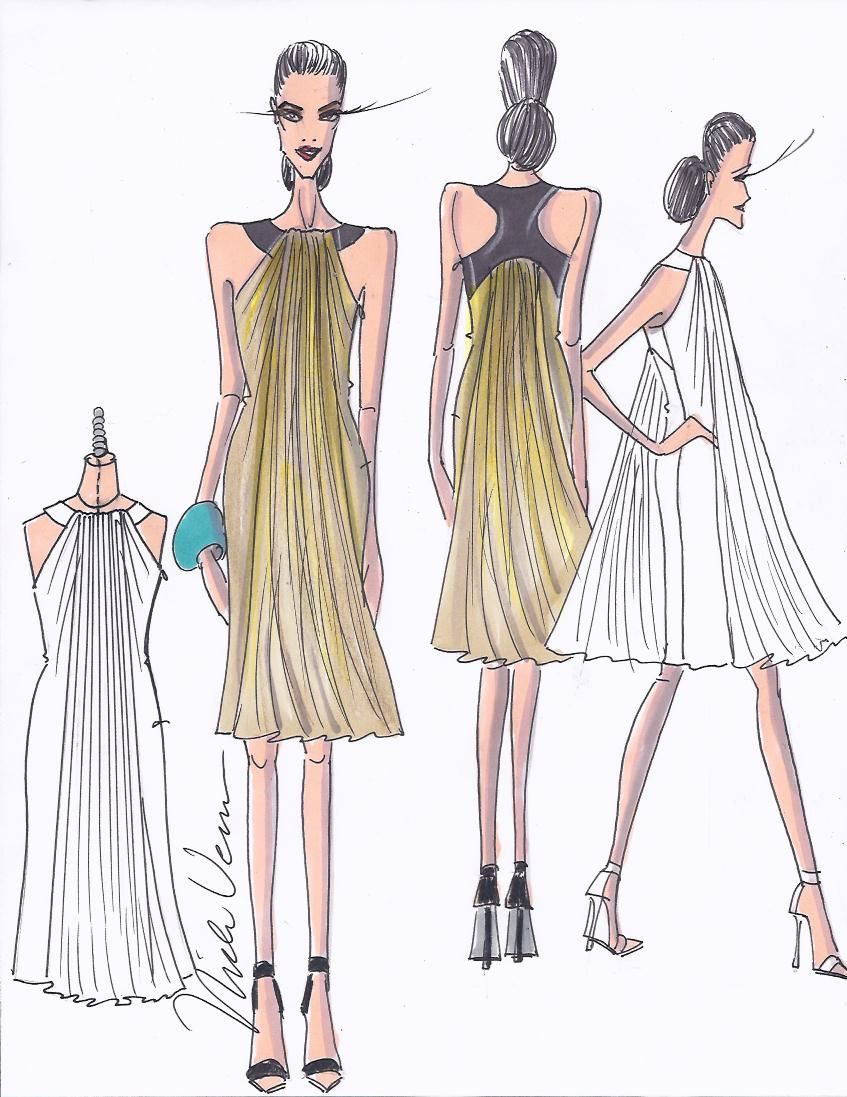 847x1097 Project Runway Sketches Illustrations Project - Runway Sketches