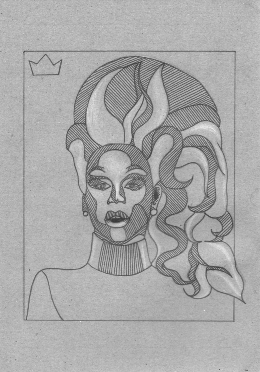 859x1228 Rupaul Drag Race Fan Art 01 Daily Doodle - Rupaul Sketch