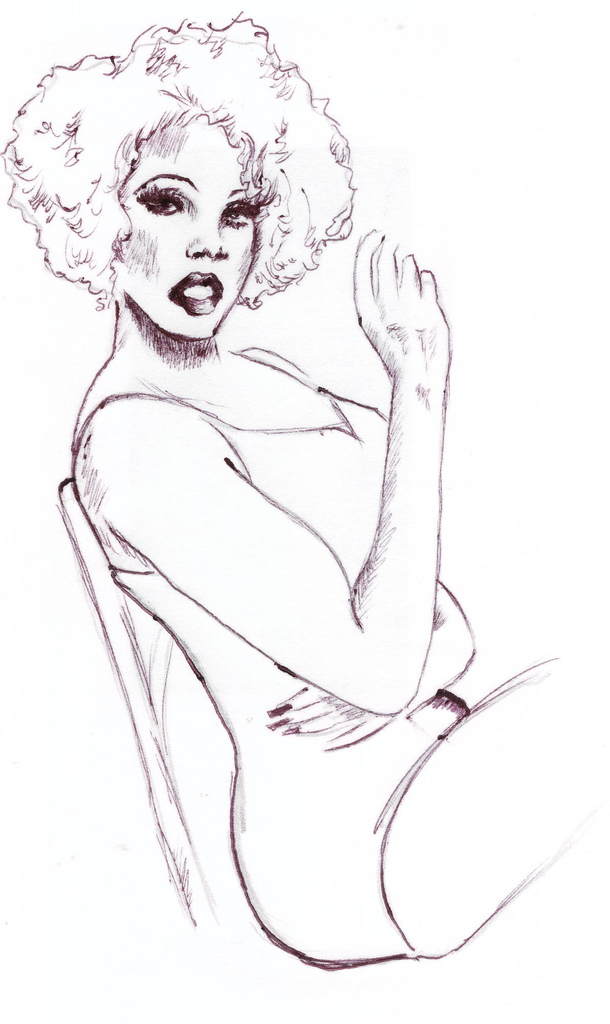610x1024 Rupaul (Sketch) - Rupaul Sketch
