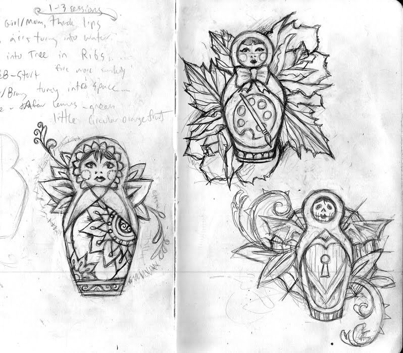 798x700 Matryoshka Doll Drawing Doodles Tattoo And Tatting - Russian Doll Sketch