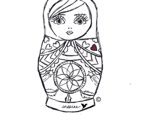 300x250 My Beautiful Tattoo! Discovered By Nadinesbeauty - Russian Doll Sketch