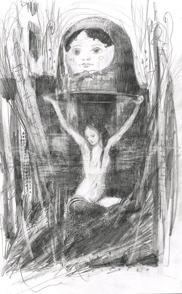 634x1024 Nadezda - Russian Doll Sketch