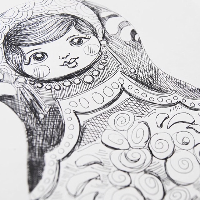 640x640 Russian Doll - Russian Doll Sketch
