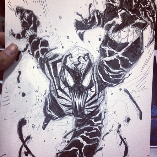 500x500 Spider Carnage Art By Ryan Stegman - Ryan Stegman Sketch