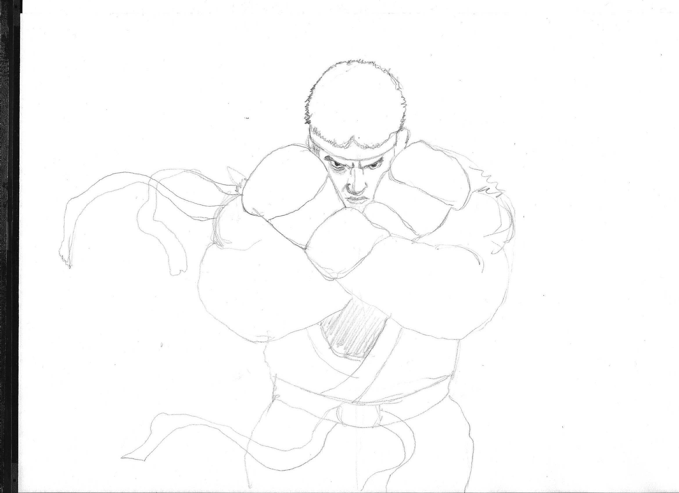 2338x1700 Ryu Street Fighter Learn To Draw With Friends Tutorial Steemit - Ryu Sketch