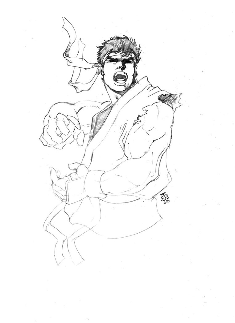 762x1048 Ryu Sketch By Jeansinclairarts - Ryu Sketch