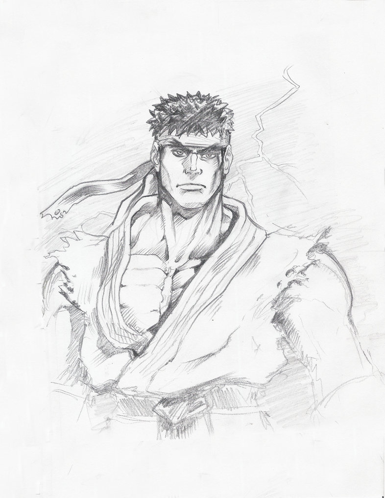 786x1016 Sfv Ryu Sketch By Danimation2001 - Ryu Sketch