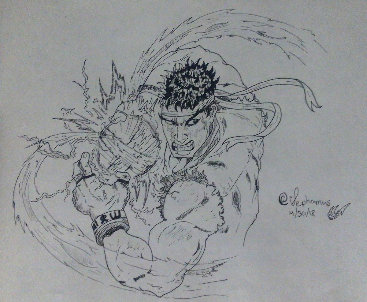 1200x987 On Twitter - Ryu Sketch