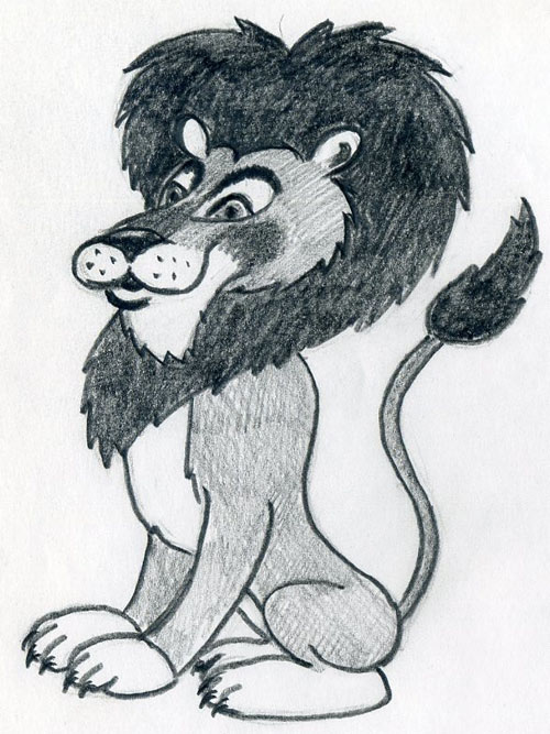 500x667 How To Draw Cartoon Lion In Few Easy Steps. - S Sketch