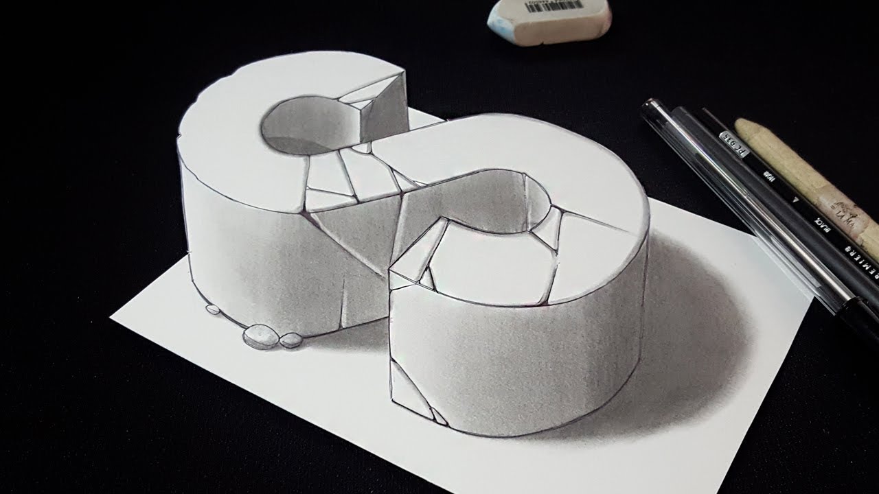 1280x720 How To Draw 3d Letter S - S Sketch