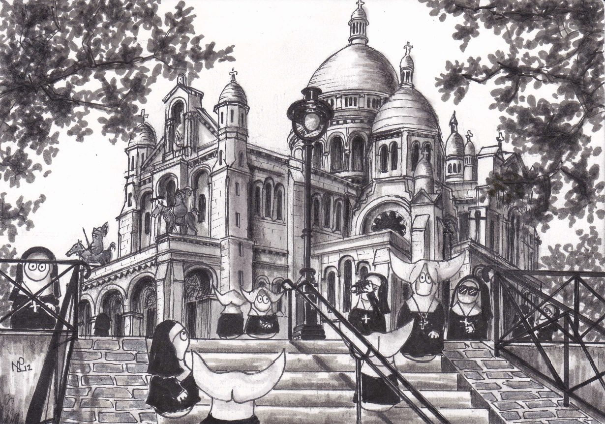 1230x862 The Daily Sketch Nun Norms Visit The Coeur The Daily Norm - Sacre Coeur Sketch