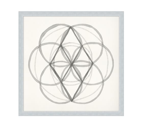 558x501 Neutral Sacred Geometry Framed Print 1 Pottery Barn - Sacred Geometry Sketch
