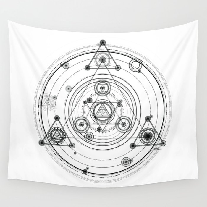 700x700 Sacred Geometry Magic Circles Wall Tapestry By Geometriceyedesign - Sacred Geometry Sketch