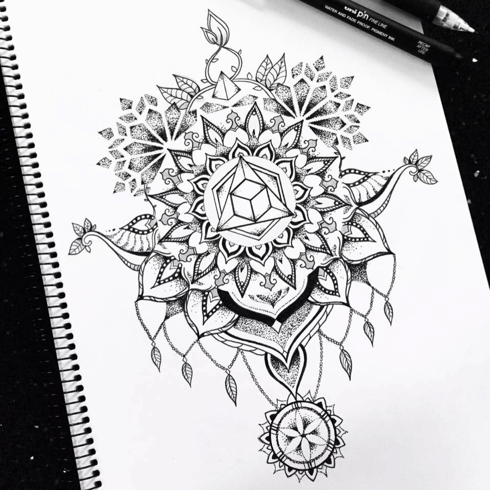 959x959 Sacred Geometry Neckack Tattoo Design On Behance - Sacred Geometry Sketch
