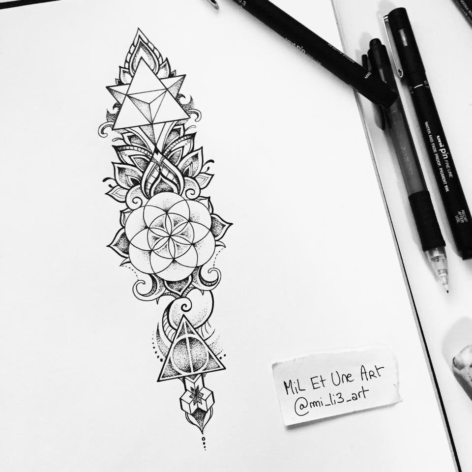 960x960 Sacred Geometry Tattoo Commission On Behance - Sacred Geometry Sketch