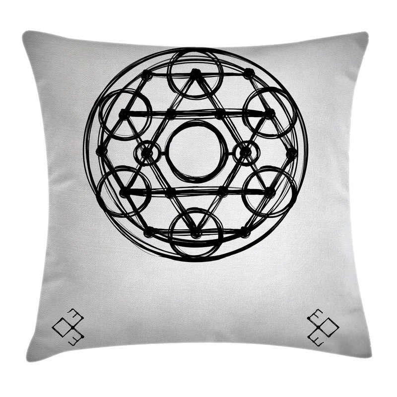 800x800 East Urban Home Sacred Geometry Sketch Square Pillow Cover Wayfair - Sacred Geometry Sketch