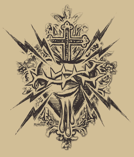 554x650 Sacred Heart Logo - Sacred Heart Sketch