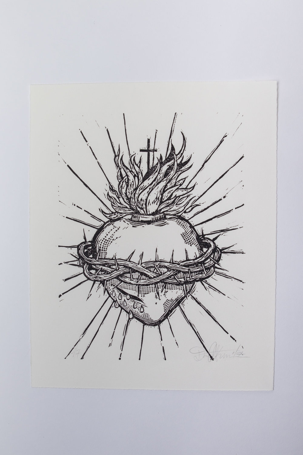 1000x1500 Sacred Heart Dan Atkinson Works - Sacred Heart Sketch
