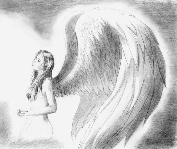 Sad Angel Sketch At Paintingvalleycom Explore Collection