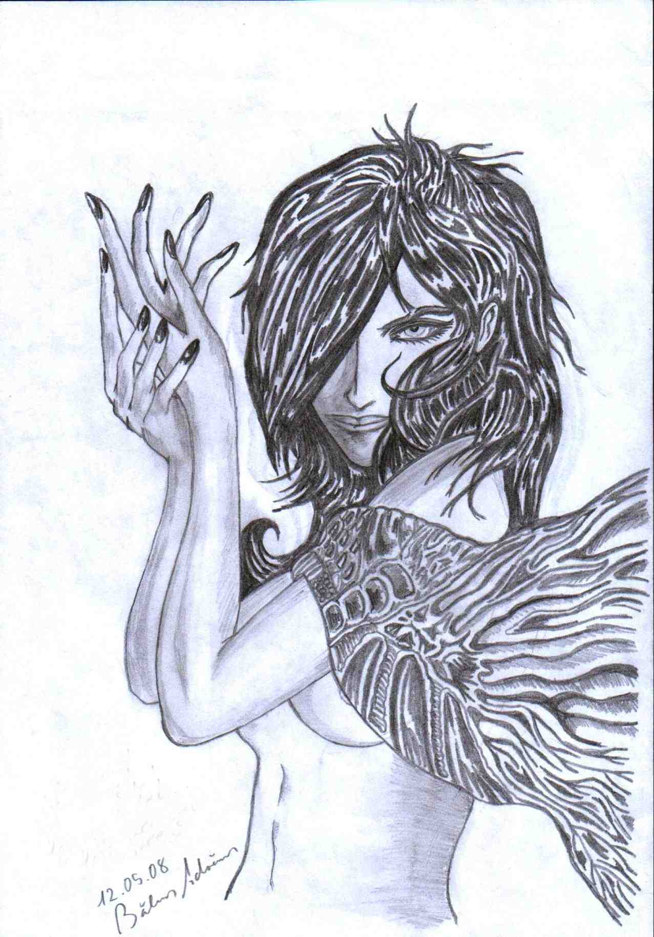 1277x1830 Easy Sad Angel Drawings 65104 Loadtve - Sad Angel Sketch