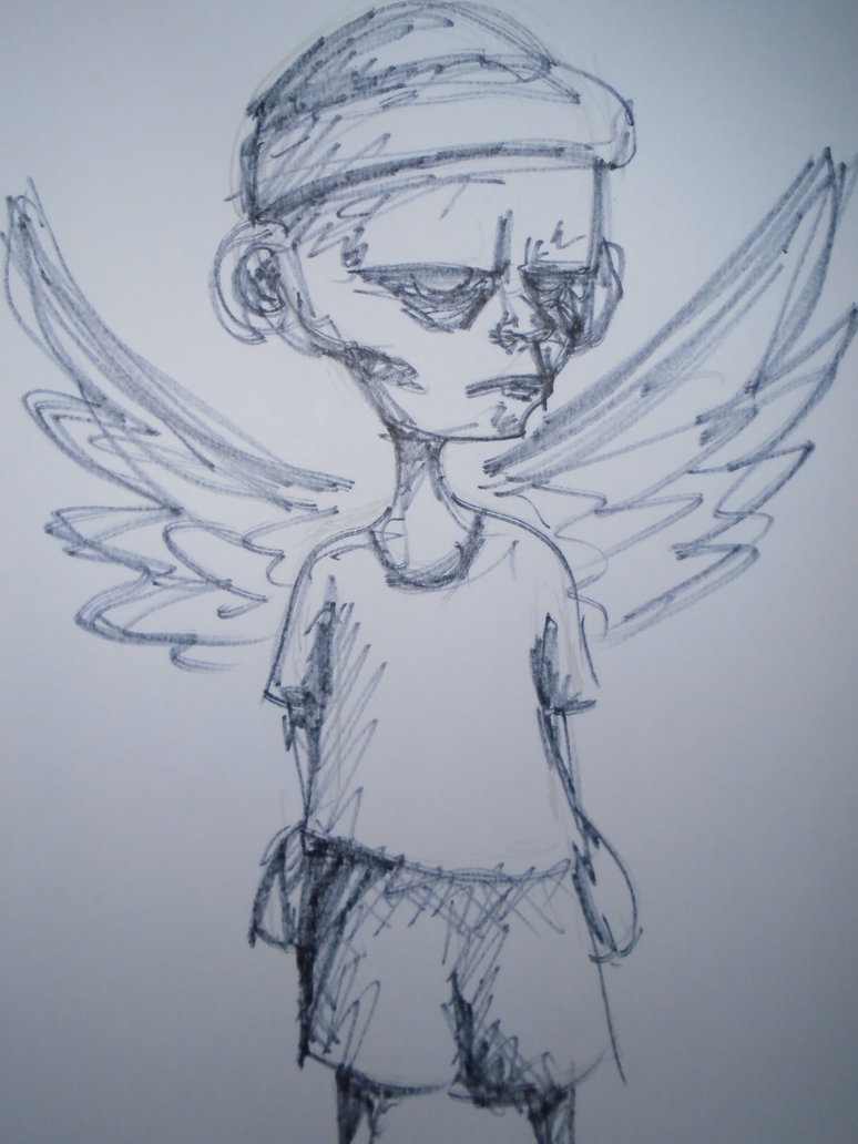 774x1032 Sad Angel Sketch By Hotanimechick - Sad Angel Sketch