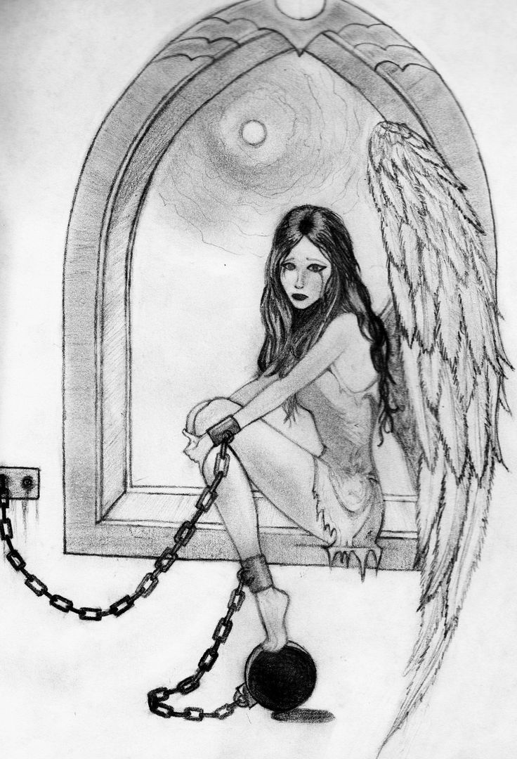 Sad Angel Sketch At Paintingvalleycom Explore Collection