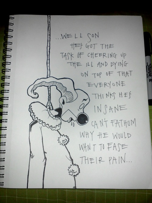 500x667 Personal Sketch Atmosphere Rhymesayers Slug Sean Daley Ant Sluggo - Sad Clown Sketch